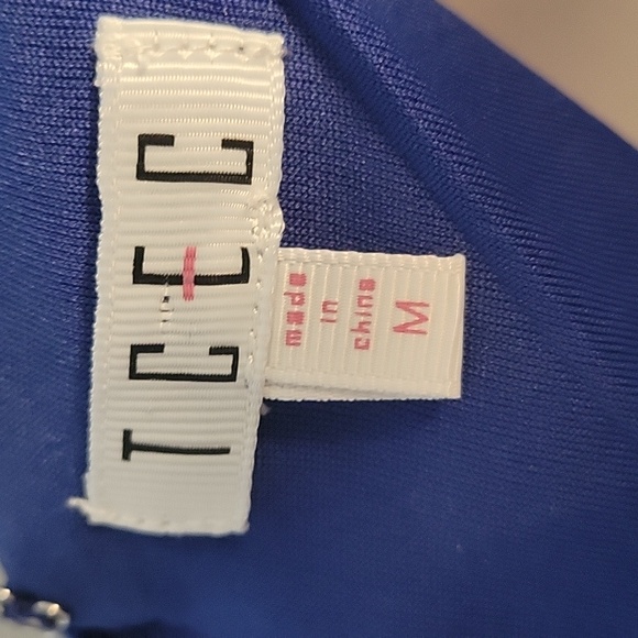 TCEC Blue One-Shoulder Mini Dress, Size M - Picture 7 of 7